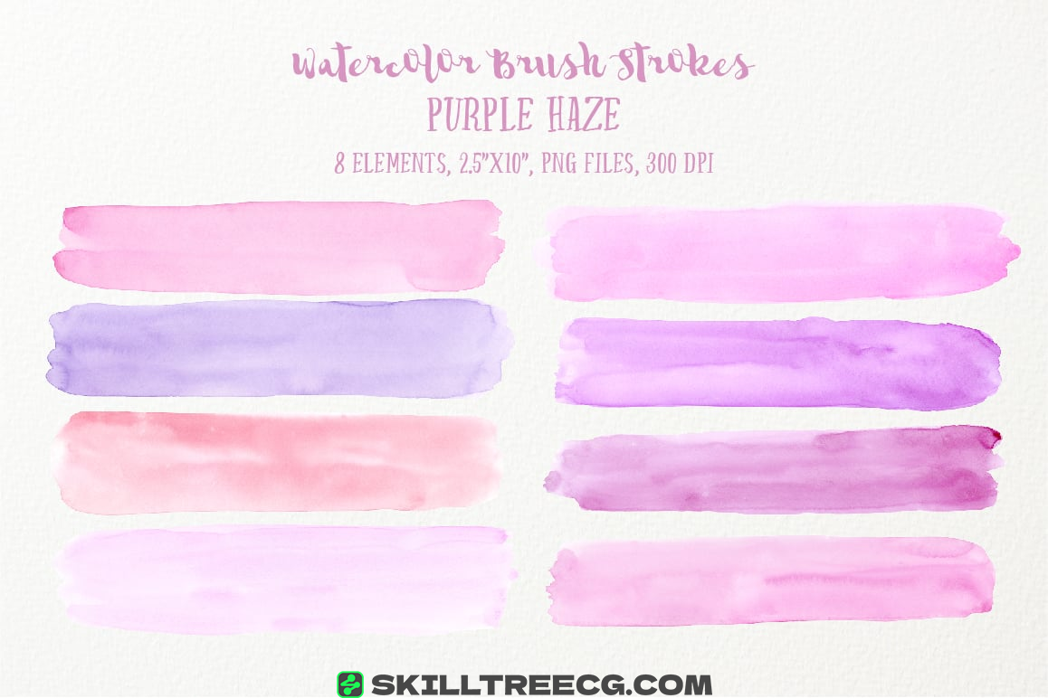 图片[6]-Watercolor Brush Stroke Bundle（835158）-技能树
